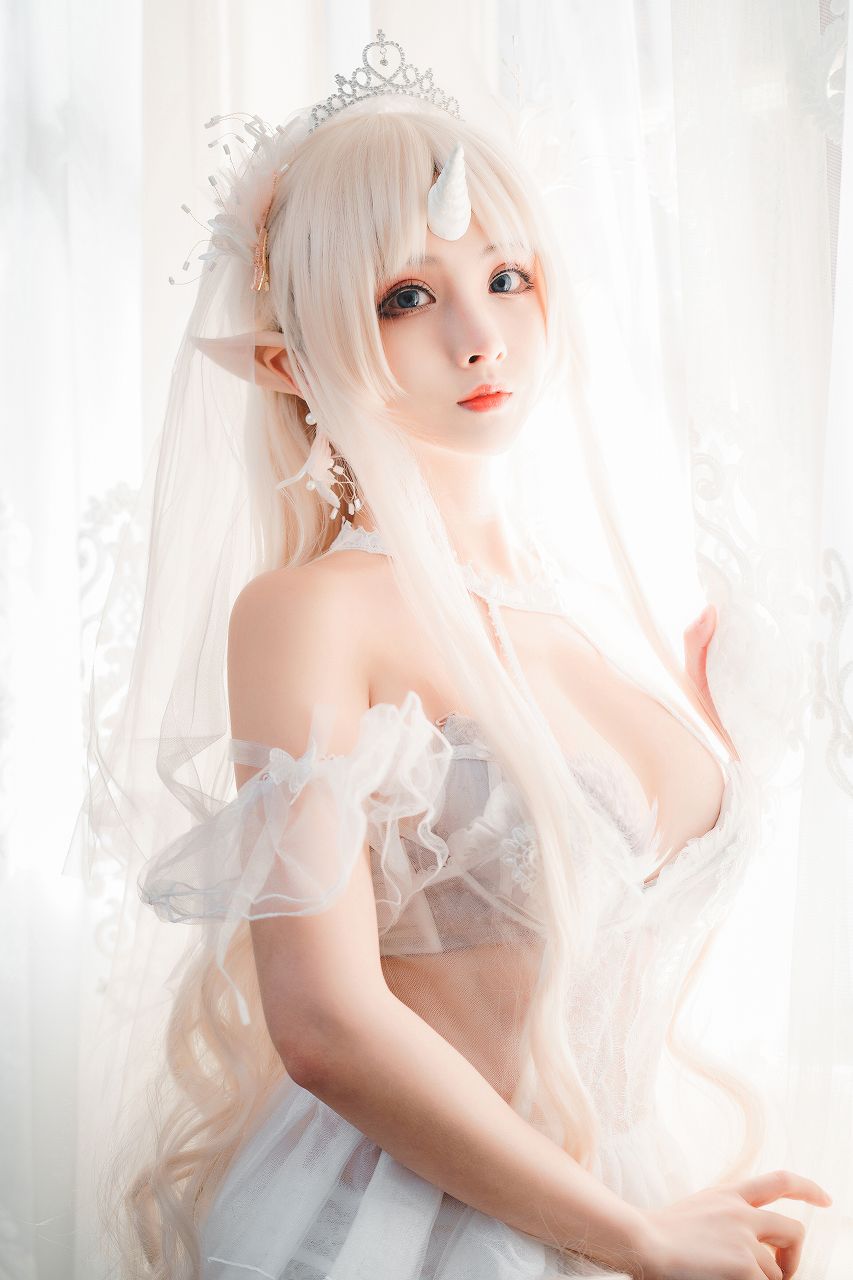 rioko凉凉子 – 独角兽白丝写真下载 cosplay美女-第5张