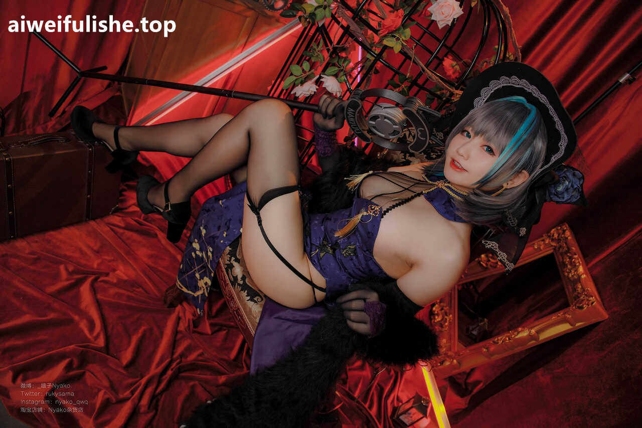 Nyako喵子-柴郡旗袍 [48P-315MB] cosplay美女-第3张