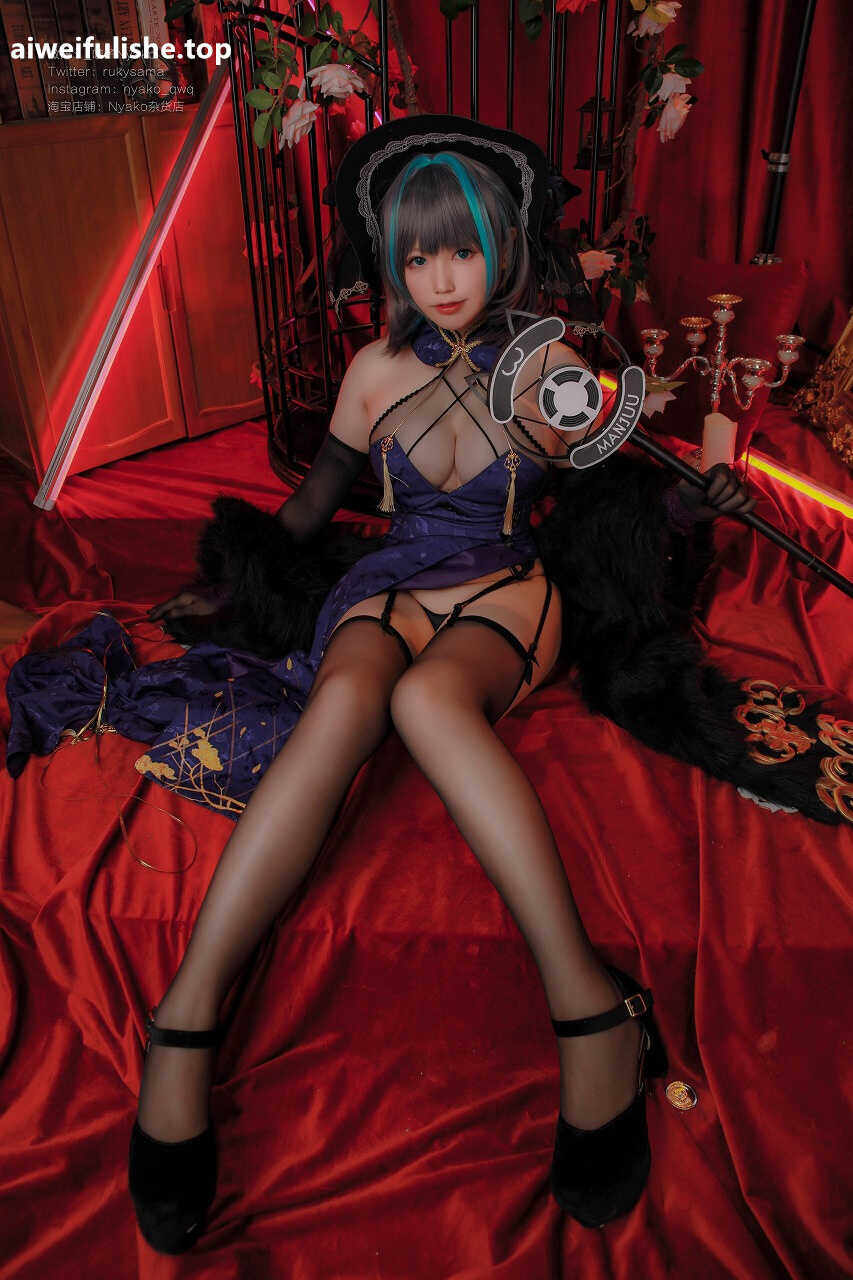 Nyako喵子-柴郡旗袍 [48P-315MB] cosplay美女-第4张
