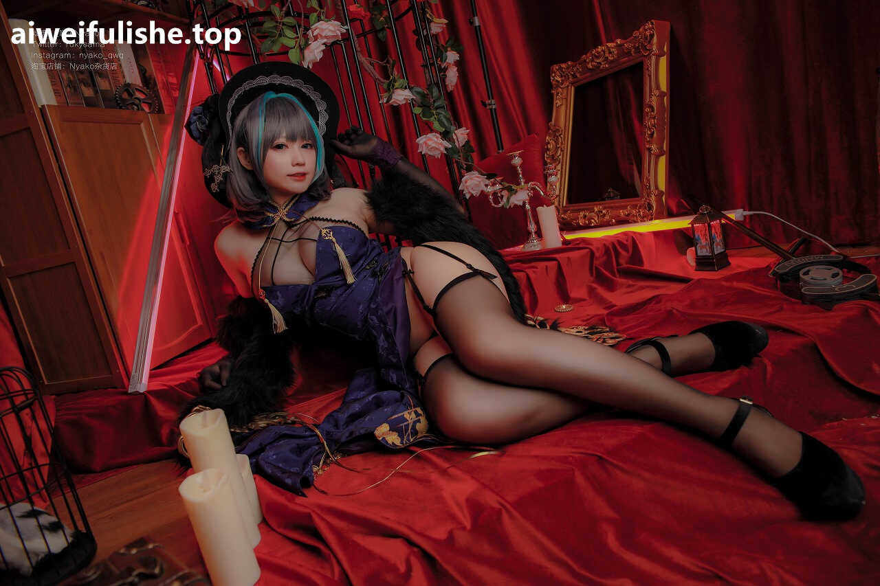 Nyako喵子-柴郡旗袍 [48P-315MB] cosplay美女-第1张