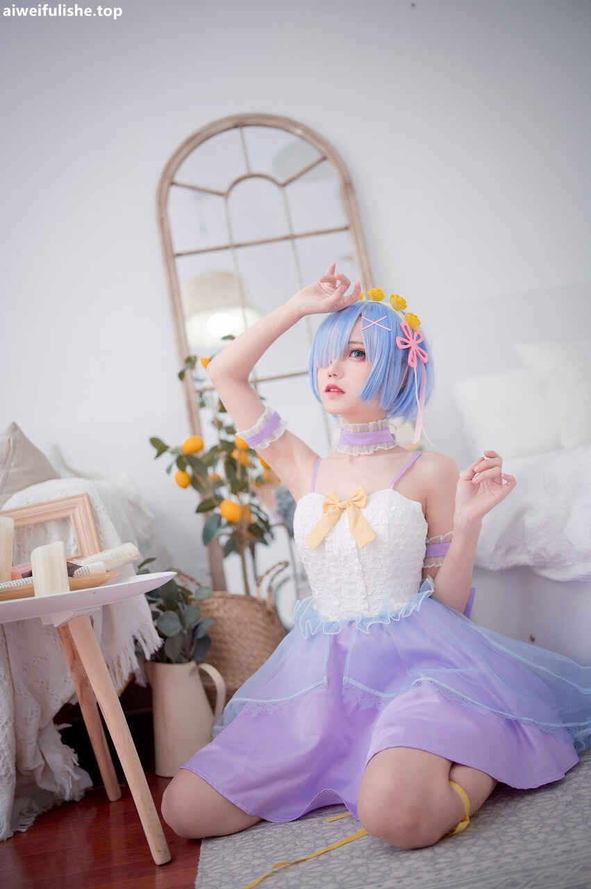 花柒Hana - 蕾姆CLEAR DRESS [15P-34MB] cosplay美女-第6张