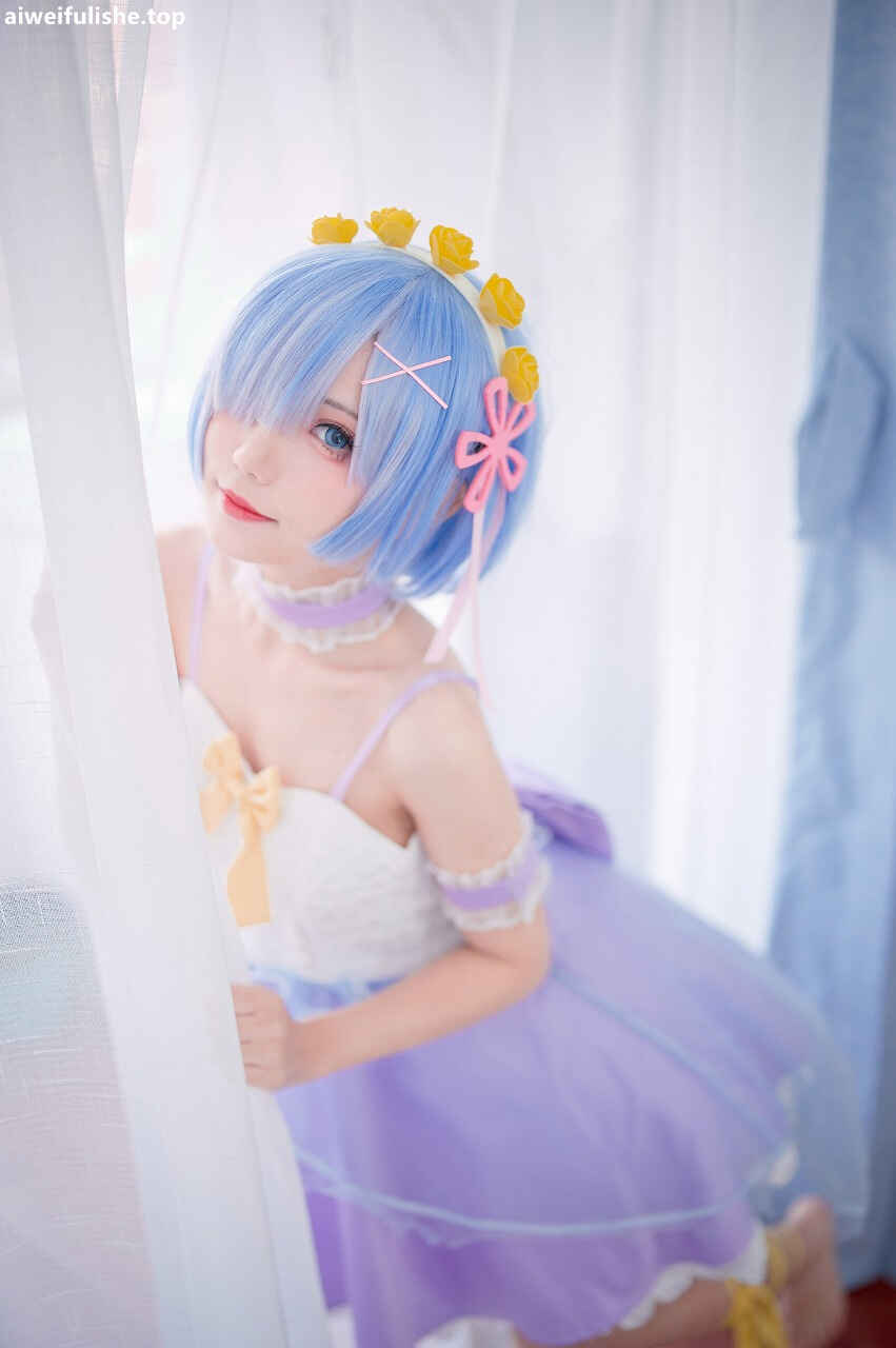 花柒Hana - 蕾姆CLEAR DRESS [15P-34MB] cosplay美女-第3张