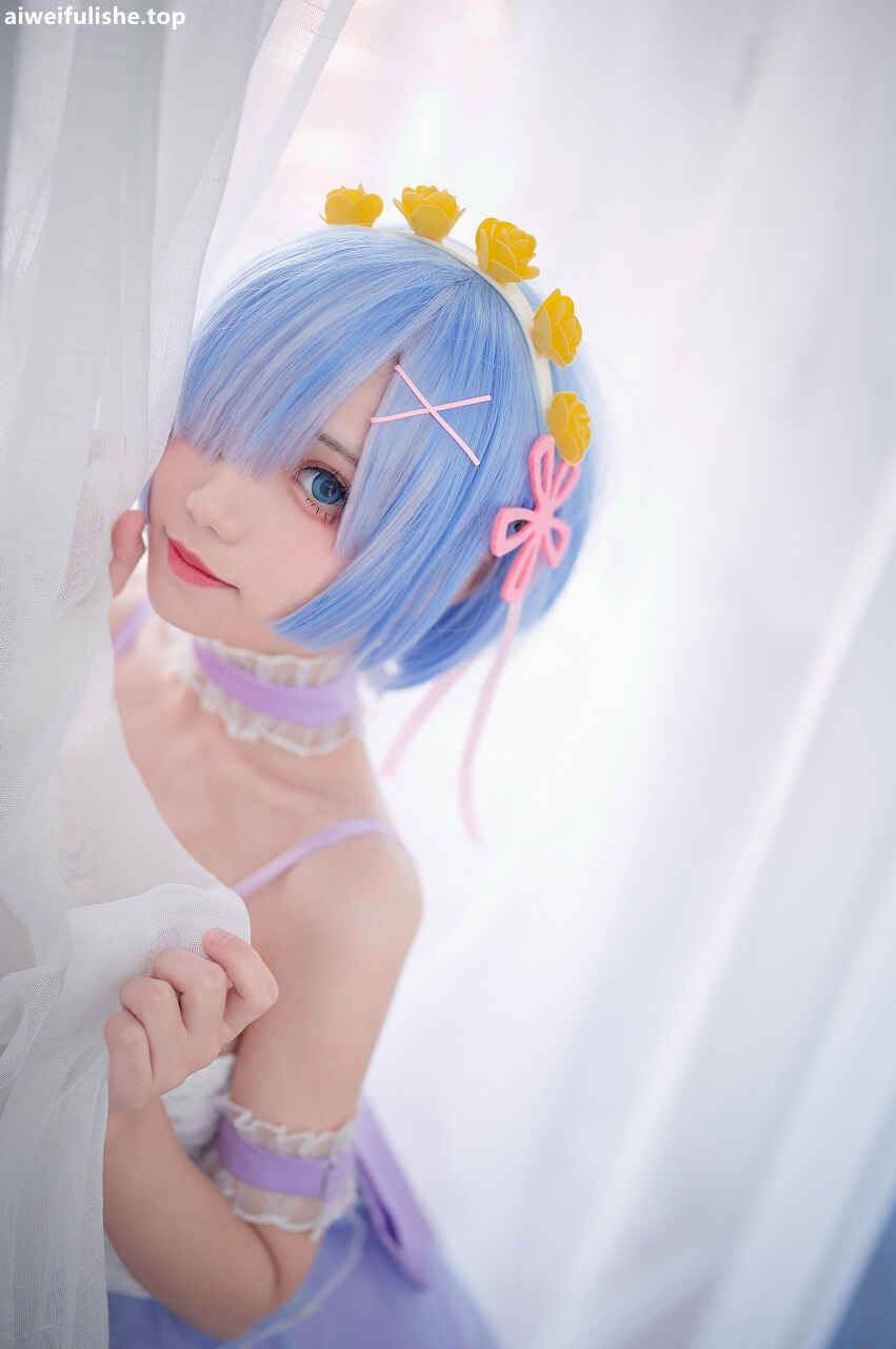 花柒Hana - 蕾姆CLEAR DRESS [15P-34MB] cosplay美女-第4张
