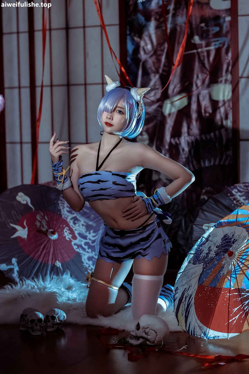 二佐Nisa - 蕾姆夏日鬼衣 [12P-35MB] cosplay美女-第4张