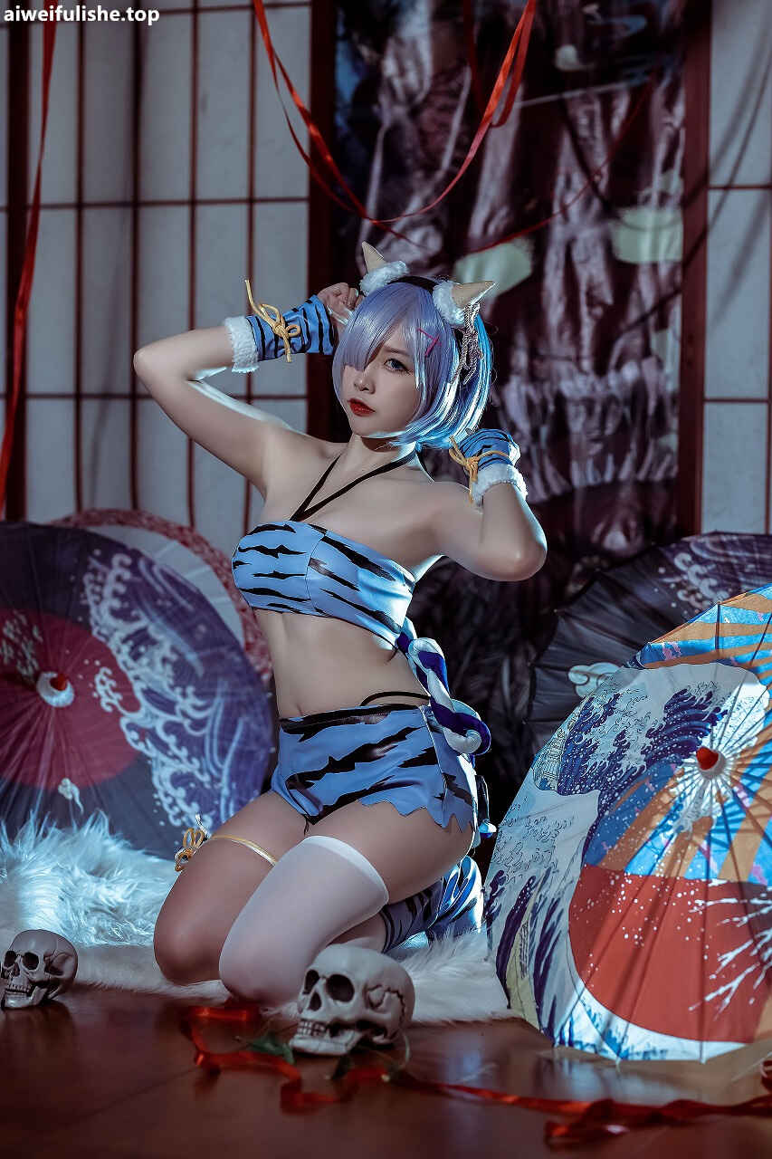 二佐Nisa - 蕾姆夏日鬼衣 [12P-35MB] cosplay美女-第3张