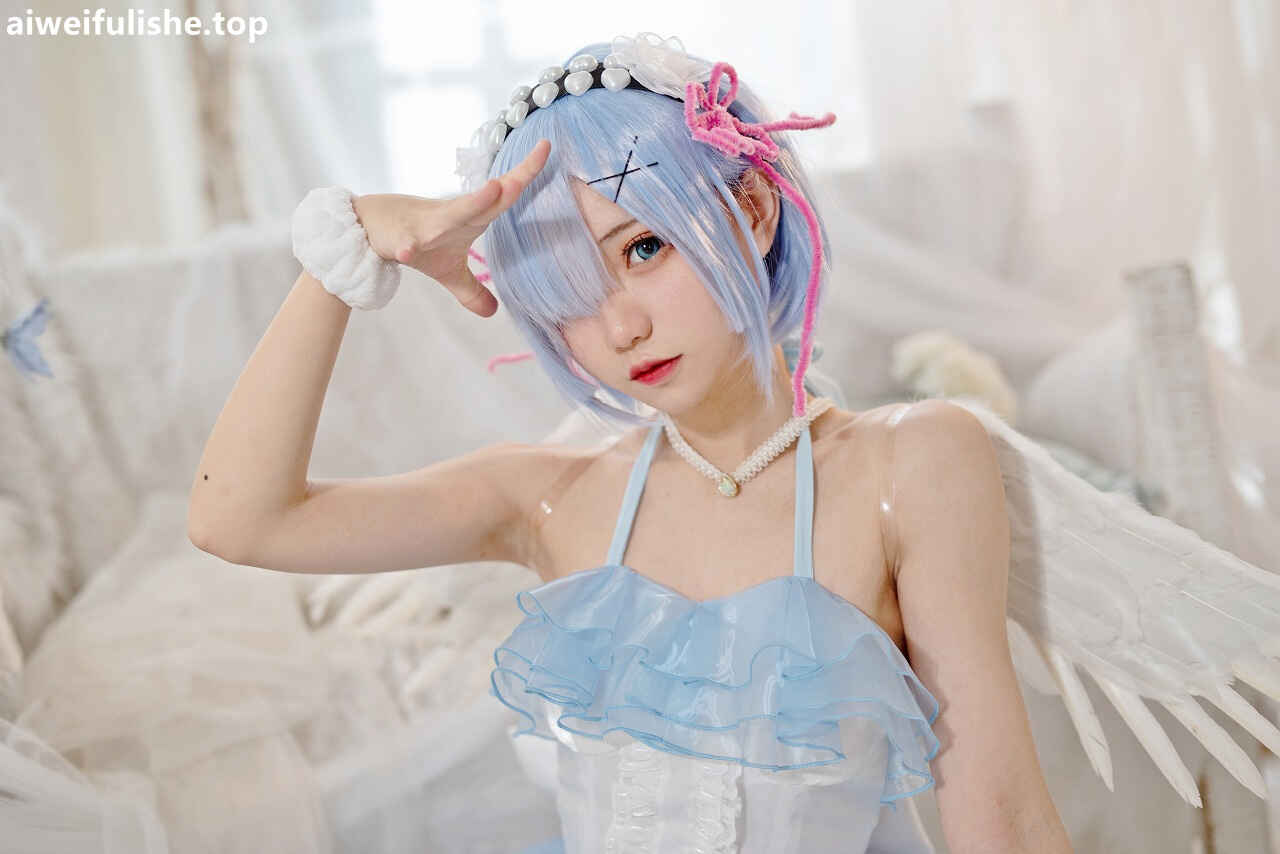 花柒Hana - 蕾姆天使 [19P-75MB] cosplay美女-第3张