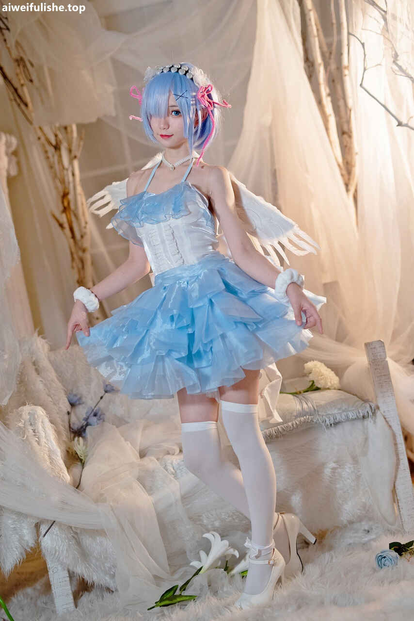 花柒Hana - 蕾姆天使 [19P-75MB] cosplay美女-第4张