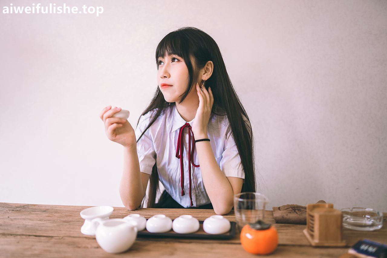 不呆猫-校服JK[64p4v518M] JK制服-第6张