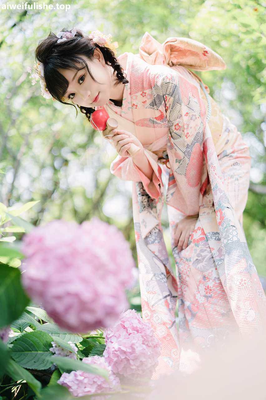 花柒-绣球花和服[18p437M] 网红福利-第6张