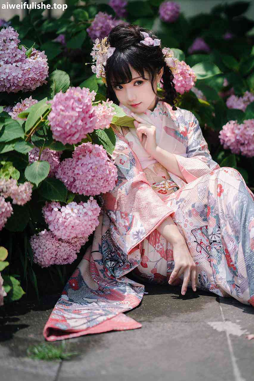 花柒-绣球花和服[18p437M] 网红福利-第7张