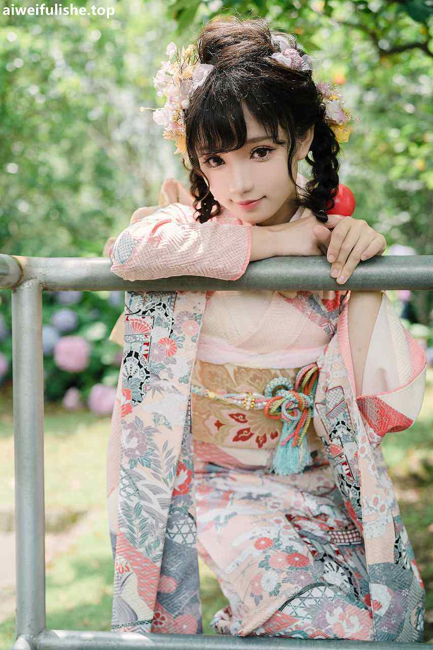 花柒-绣球花和服[18p437M] 网红福利-第3张