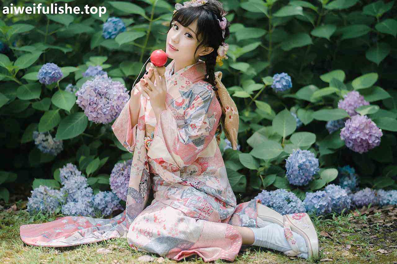 花柒-绣球花和服[18p437M] 网红福利-第1张
