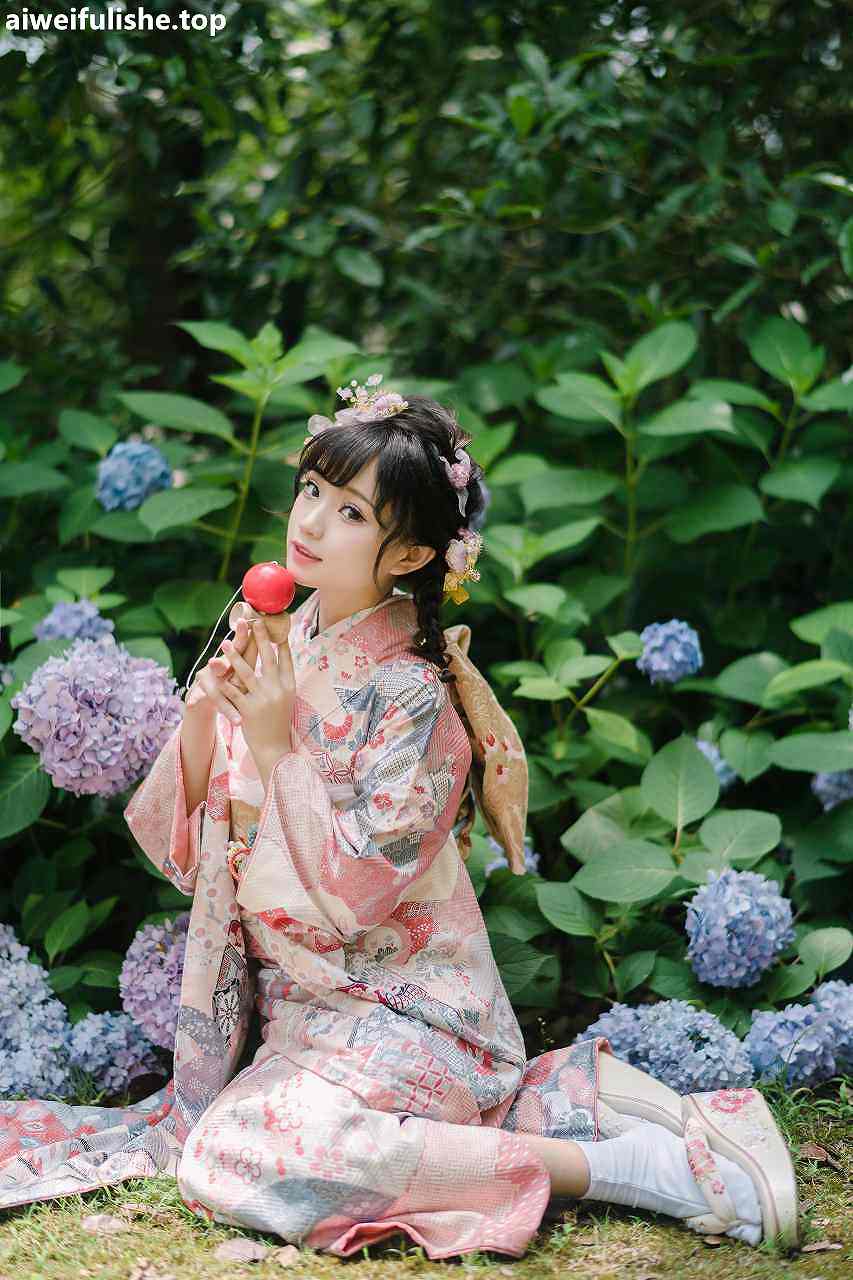 花柒-绣球花和服[18p437M] 网红福利-第5张