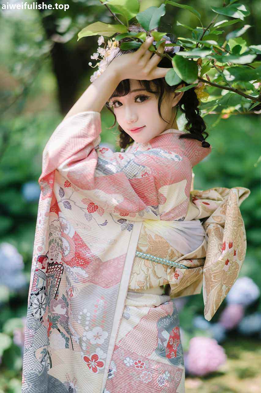 花柒-绣球花和服[18p437M] 网红福利-第6张