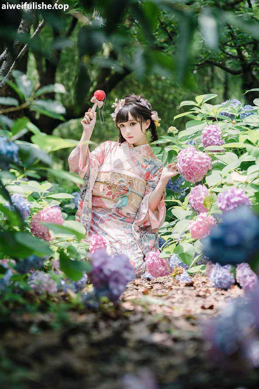 花柒-绣球花和服[18p437M] 网红福利-第4张