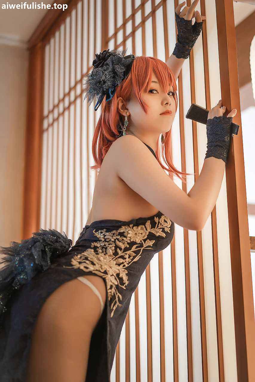 蜜汁猫裘-黑太子旗袍 [40P-678MB] cosplay美女-第5张