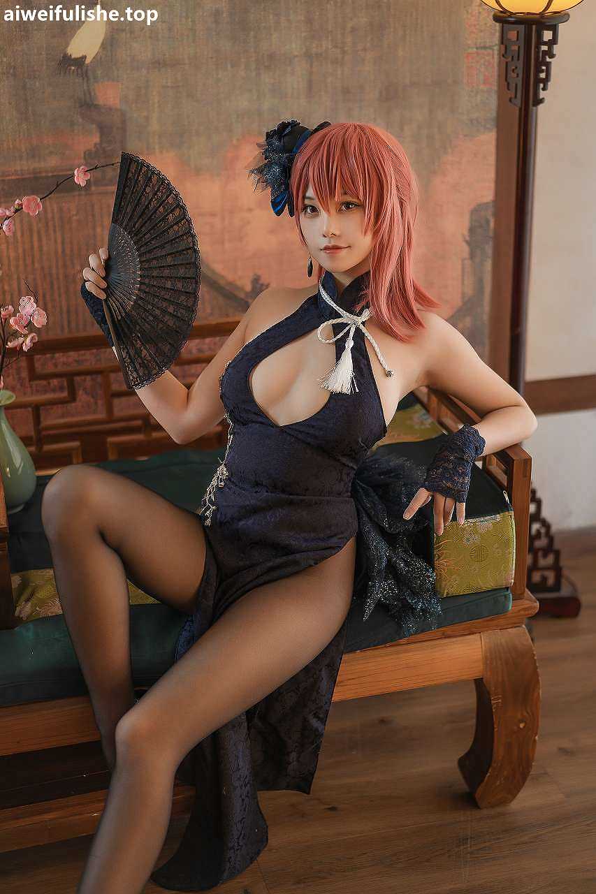 蜜汁猫裘-黑太子旗袍 [40P-678MB] cosplay美女-第4张