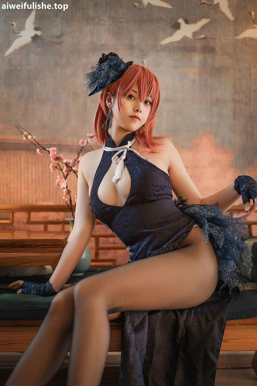 蜜汁猫裘-黑太子旗袍 [40P-678MB] cosplay美女-第6张