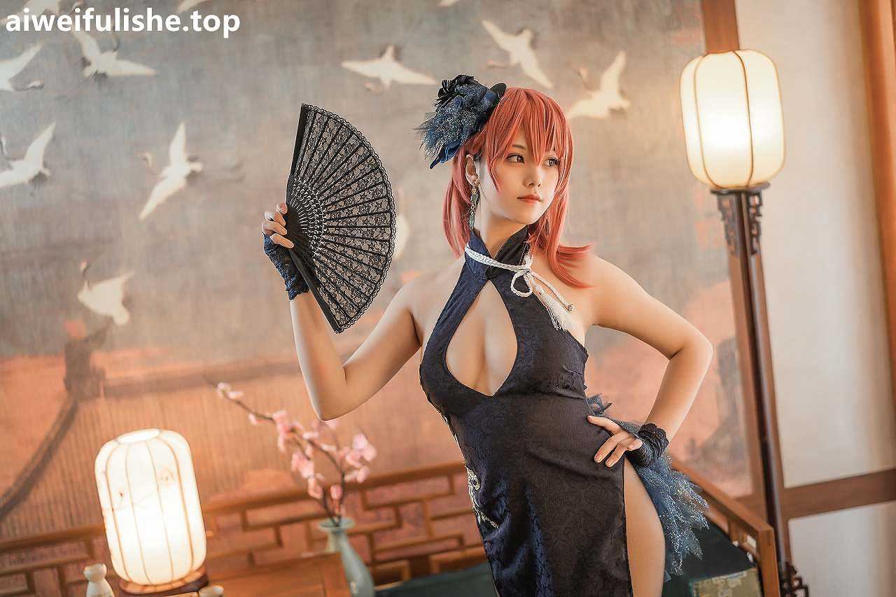 蜜汁猫裘-黑太子旗袍 [40P-678MB] cosplay美女-第3张
