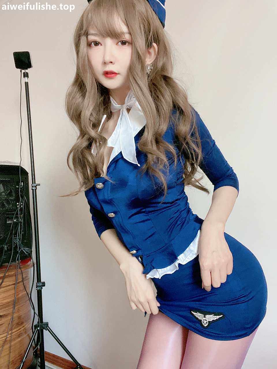 51酱-蓝色制服装 [35P3V-115MB] 网红福利-第1张