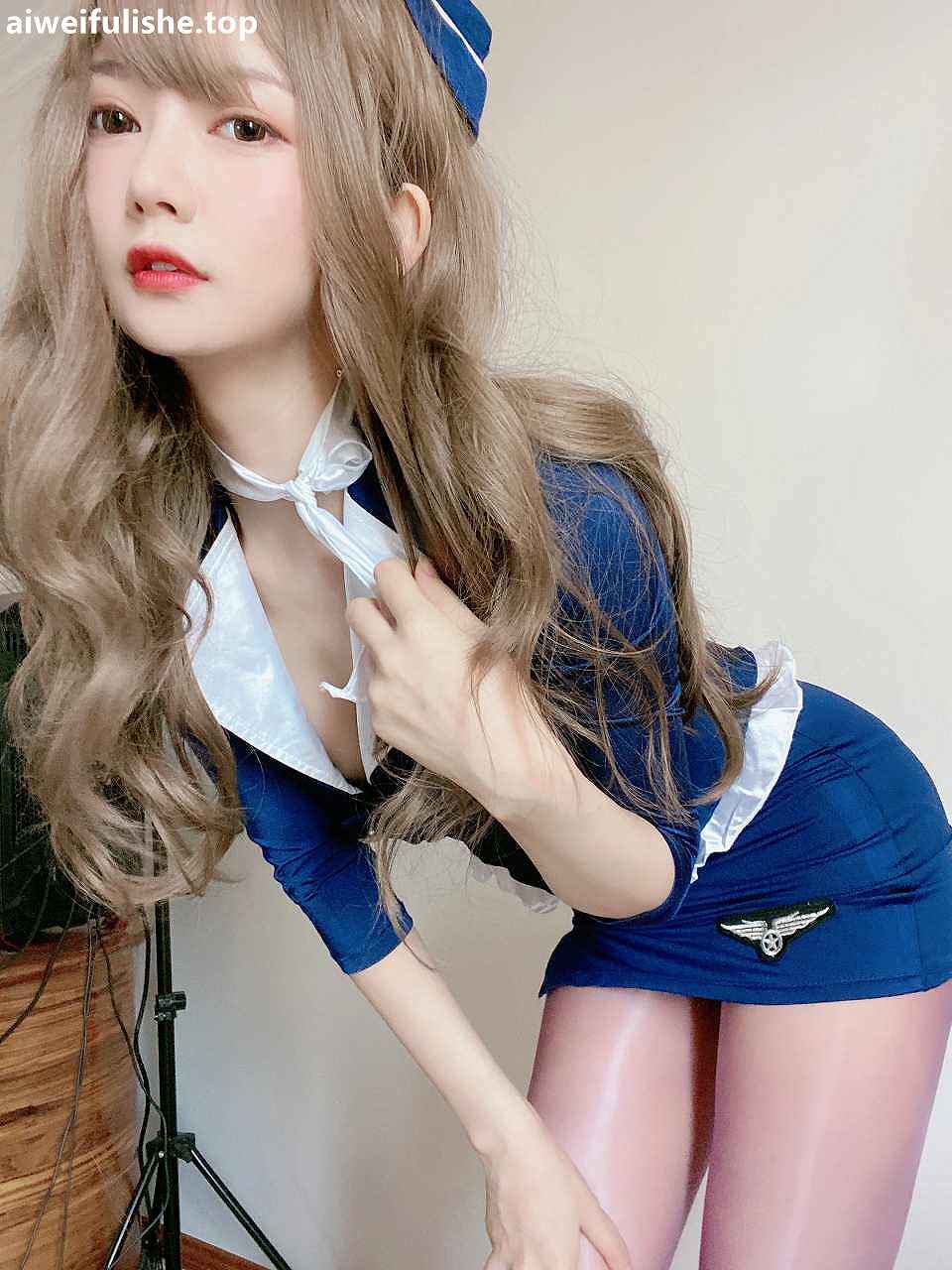 51酱-蓝色制服装 [35P3V-115MB] 网红福利-第6张
