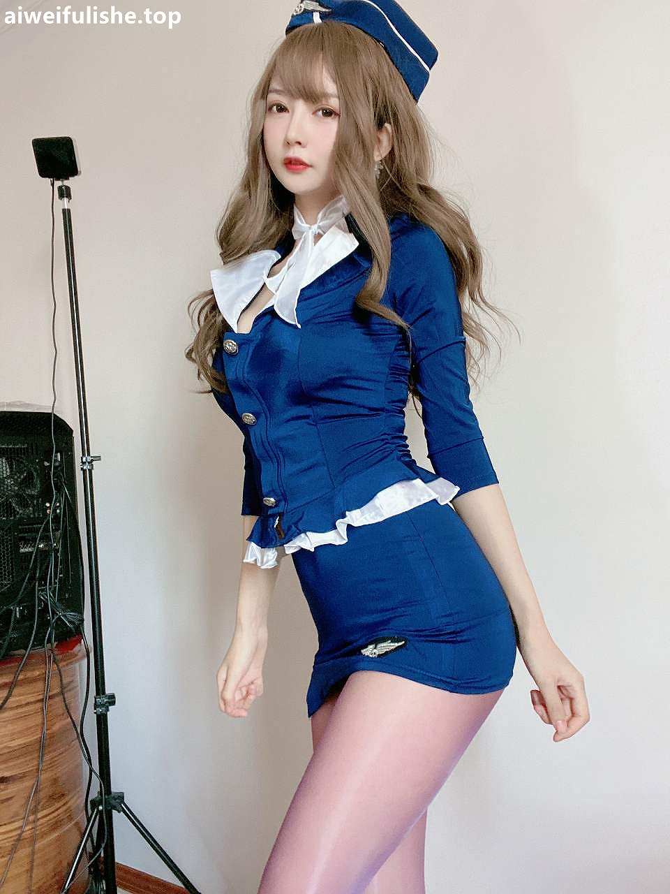 51酱-蓝色制服装 [35P3V-115MB] 网红福利-第2张