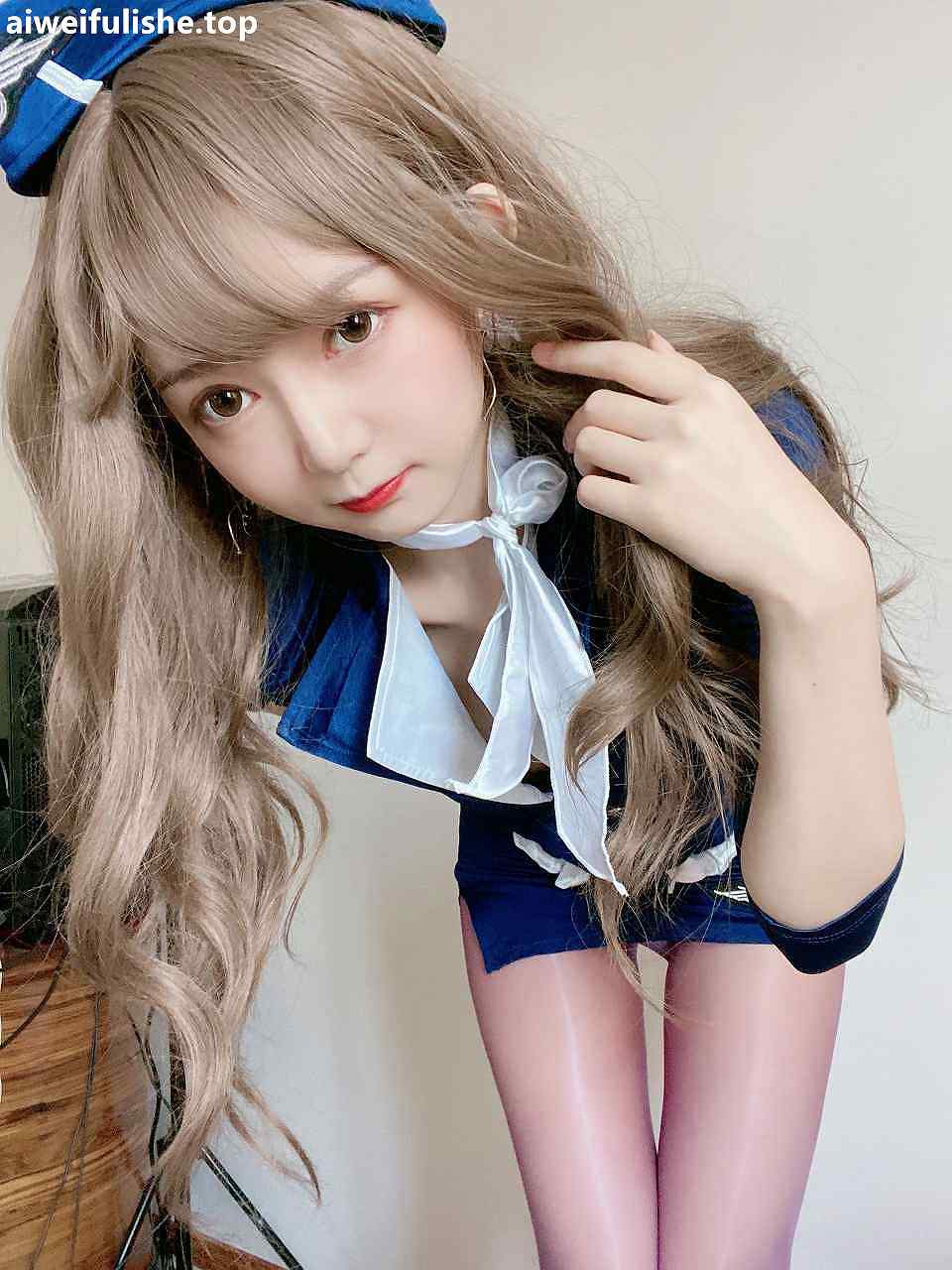 51酱-蓝色制服装 [35P3V-115MB] 网红福利-第3张