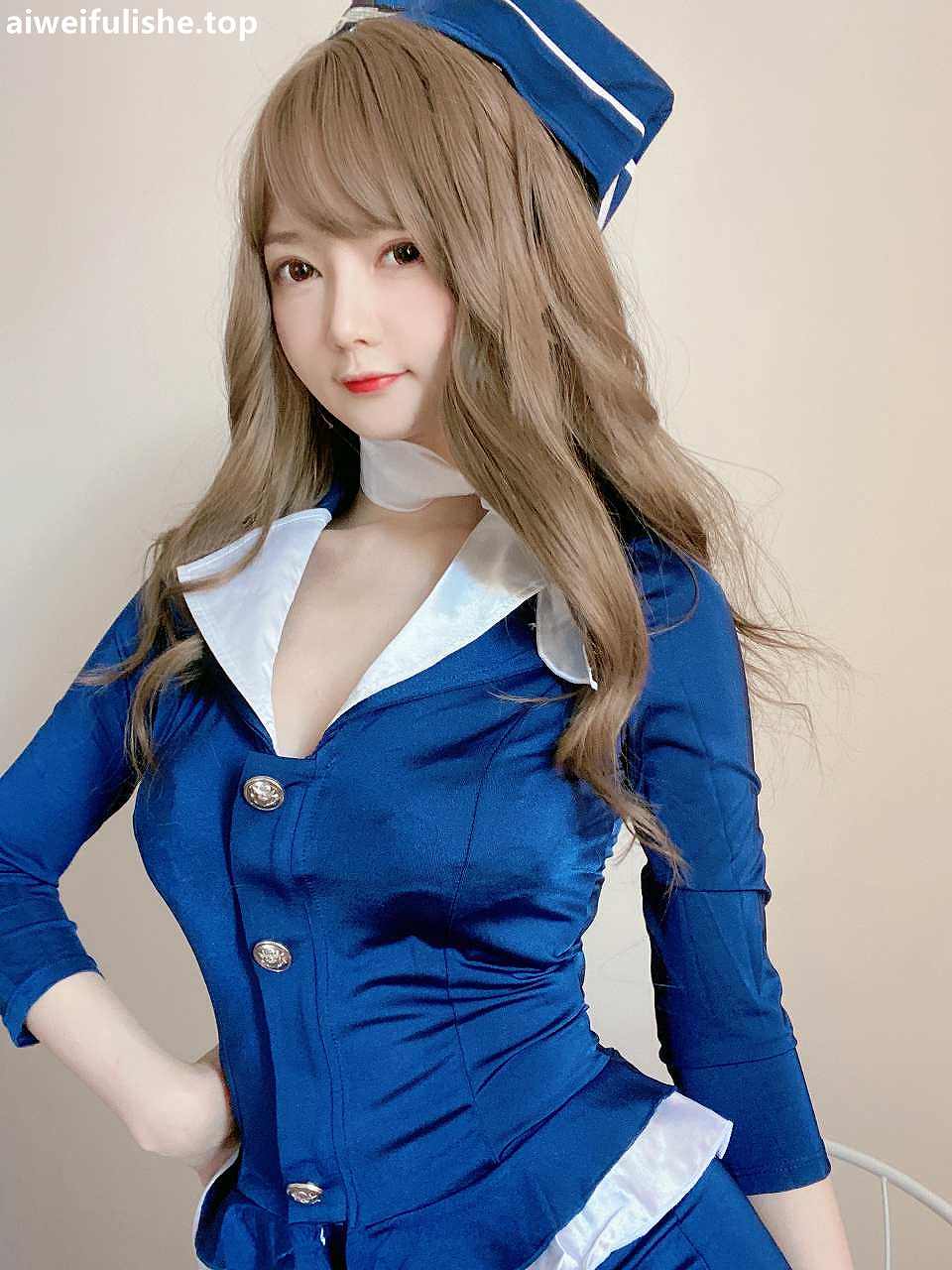 51酱-蓝色制服装 [35P3V-115MB] 网红福利-第4张