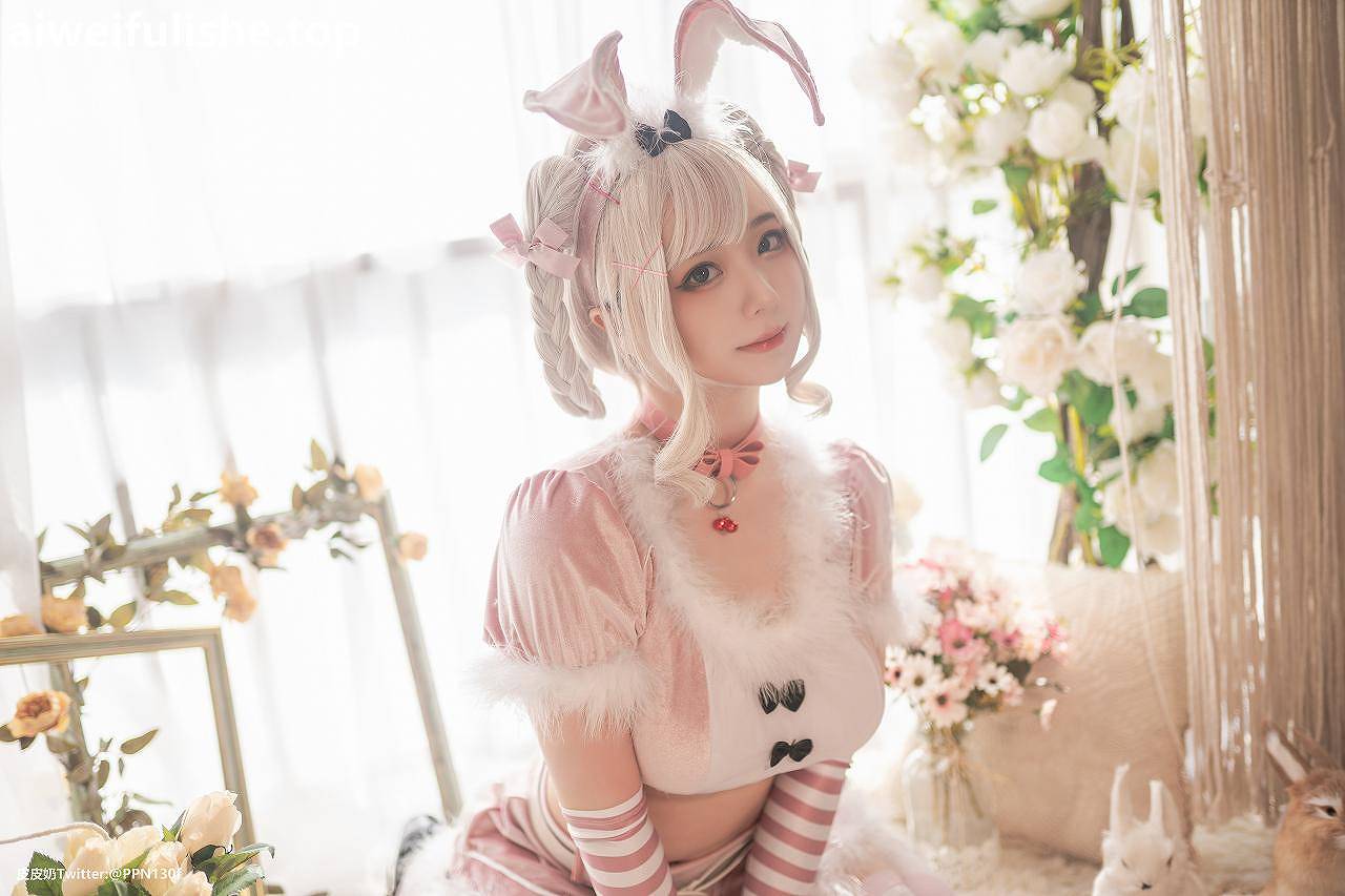 皮皮奶可可爱了啦-Vol.27 粉色兔兔 [71P-1.65GB] cosplay美女-第7张