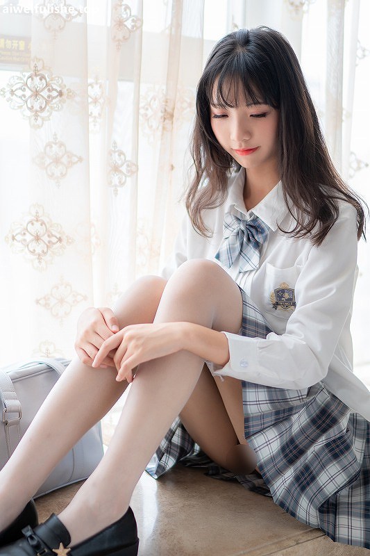 西瓜少女-JK格子裙 [23P-148MB] JK制服-第2张