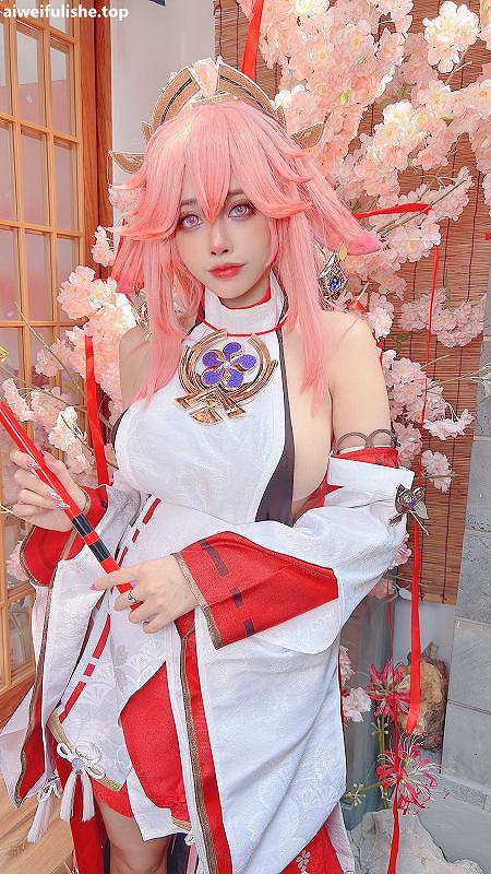 日本美女Byoru-Yae Miko x Raiden Shogun [95P-242MB] cosplay美女-第3张