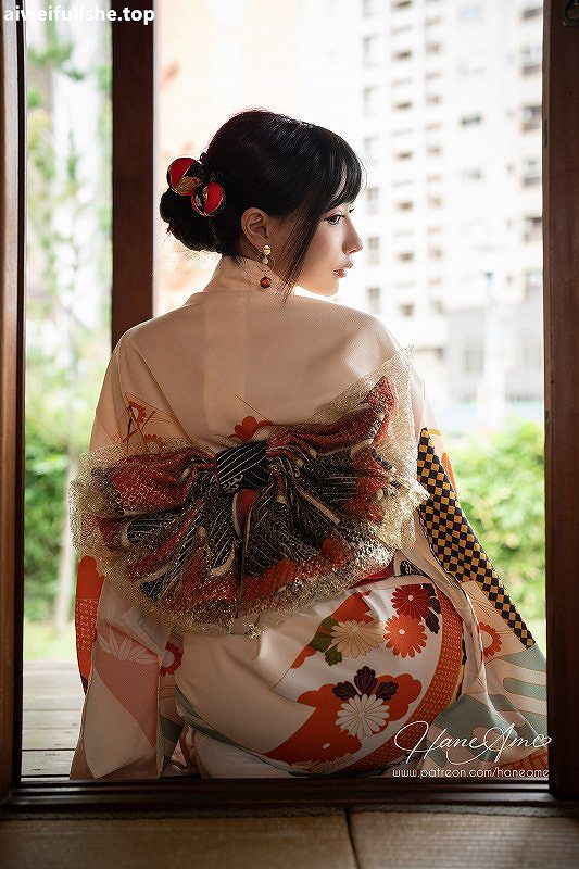 雨波_HaneAme-Flower Print Kimono Girl[46P-223MB] 丰满-第5张
