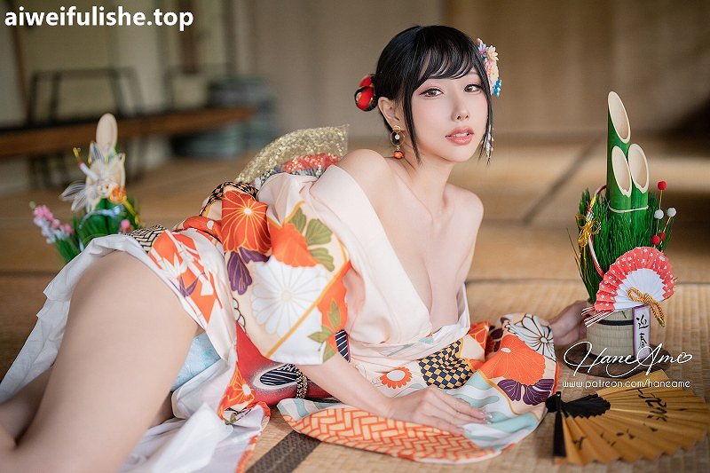雨波_HaneAme-Flower Print Kimono Girl[46P-223MB] 丰满-第4张