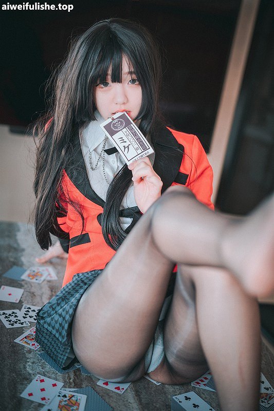 韩国美女Jenny [DJAWA] Gambling with Yumeko[29p41M] JK制服-第3张
