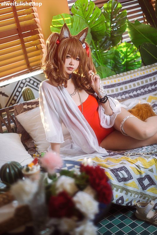 工藤新伍-安洁莉娜 夏卉泳装 (Angelina Arknights) [24P-382MB] 明日方舟-第5张