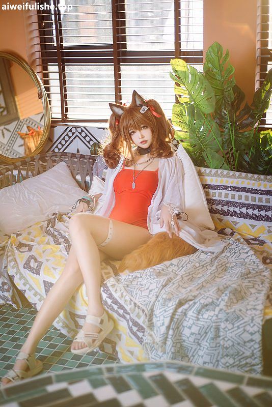 工藤新伍-安洁莉娜 夏卉泳装 (Angelina Arknights) [24P-382MB] 明日方舟-第4张