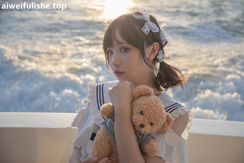 花柒Hana-三亚熊之海军风泳装 [12P-153MB] 清纯可爱-第4张