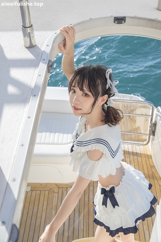 花柒Hana-三亚熊之海军风泳装 [12P-153MB] 清纯可爱-第6张