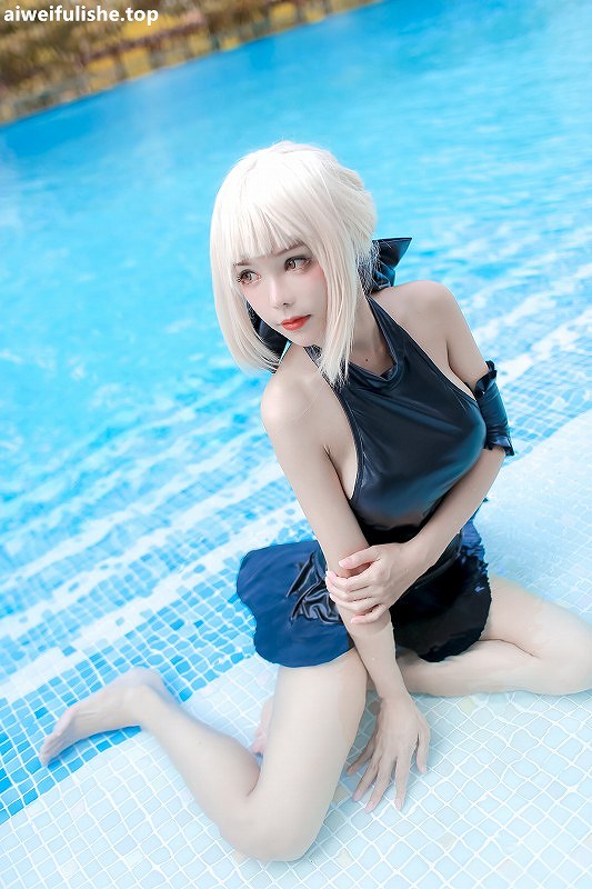 Kitkat Cosplay 9-Saber Alter Swim Suit [29P-42MB] Fate系列-第4张