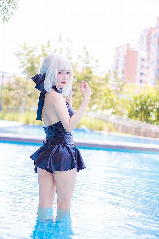 Kitkat Cosplay 9-Saber Alter Swim Suit [29P-42MB] Fate系列-第6张