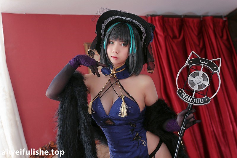 Meroko_魅瞳-魅瞳柴郡旗袍  [33P-287MB] cosplay美女-第2张