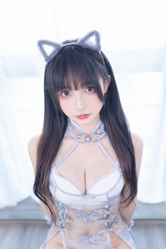 神楽坂真冬-羞涩喵喵 [75P-157MB] 白丝写真-第6张