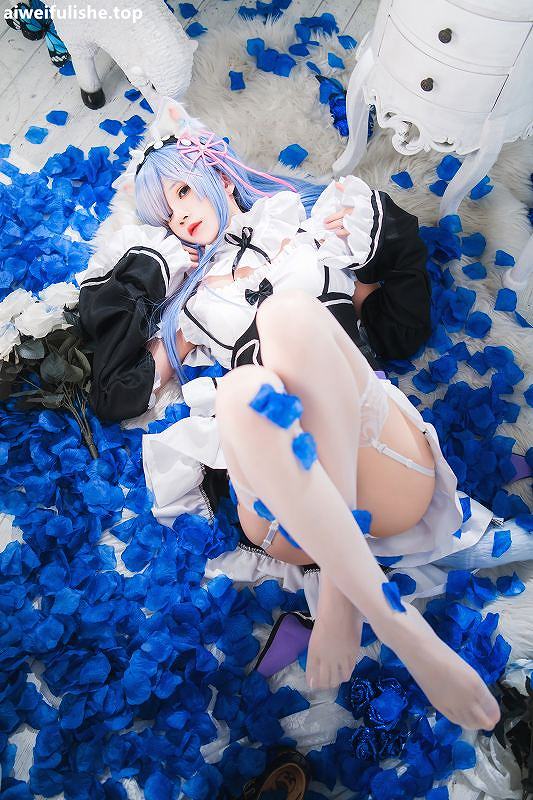 桜桃喵-长发蕾姆 [89P-1.33G] 清纯可爱-第4张
