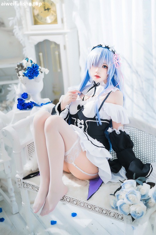 桜桃喵-长发蕾姆 [89P-1.33G] 清纯可爱-第4张