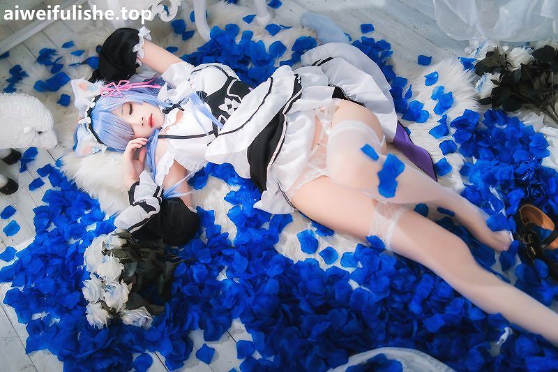 桜桃喵-长发蕾姆 [89P-1.33G] 清纯可爱-第2张