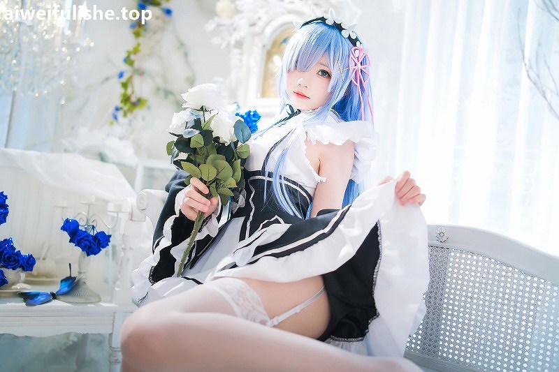 桜桃喵-长发蕾姆 [89P-1.33G] 清纯可爱-第5张