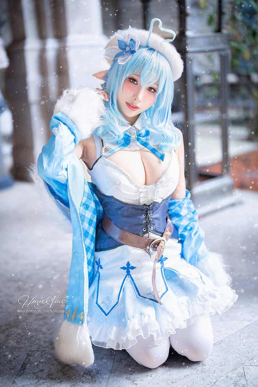 雨波_HaneAme-雪花菈米（Lamy）[45p203M] cosplay美女-第5张