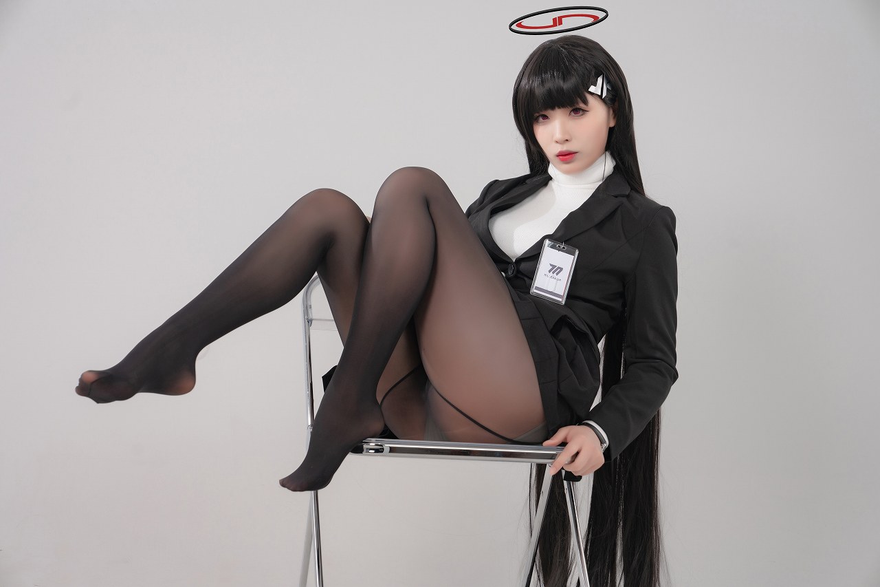 轩萧学姐-碧蓝档案 莉音 [85P2V-1.42G] cosplay美女-第5张