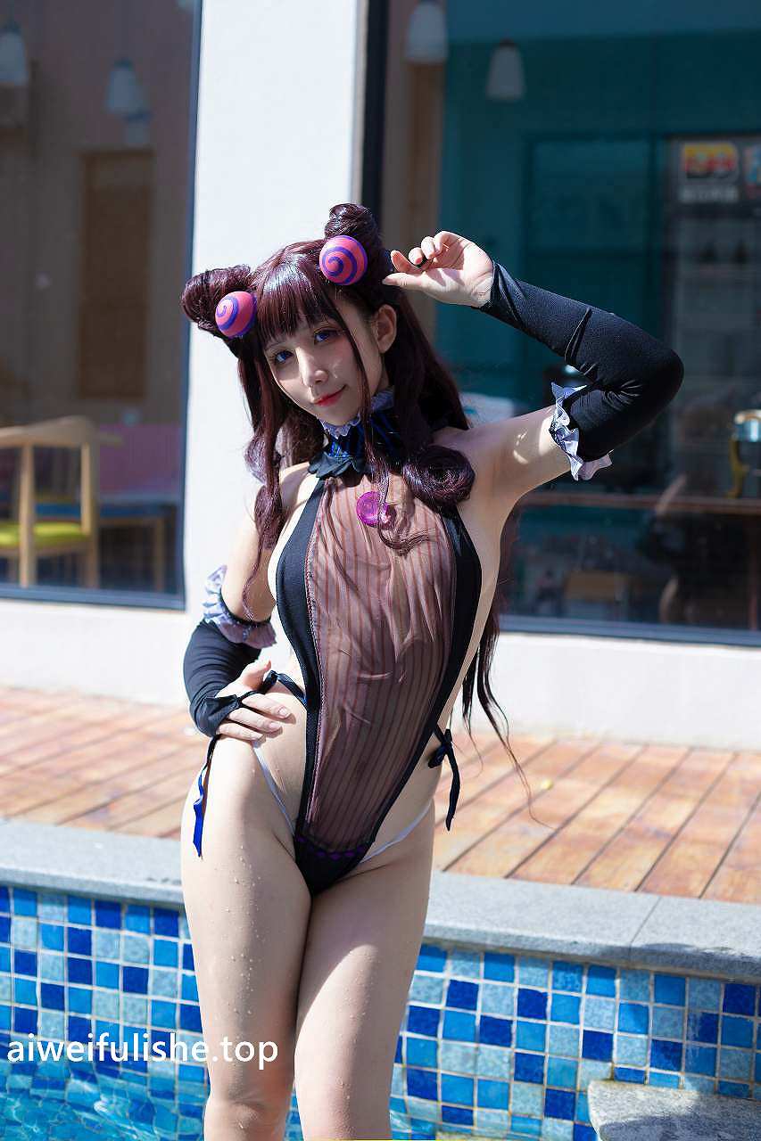 九曲Jean-紫式部泳装 [16P／151MB] cosplay美女-第2张