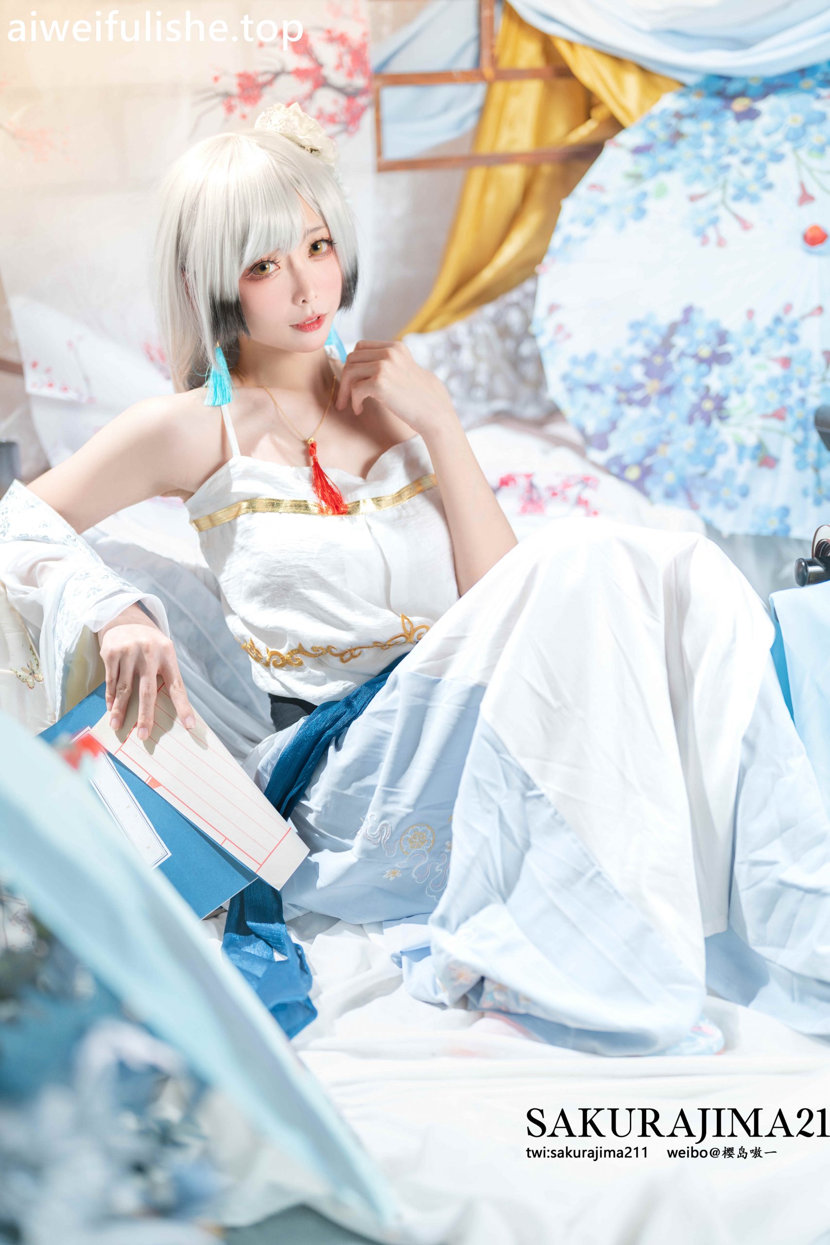 樱岛嗷-海天 书香水榭 [16P-140MB] cosplay美女-第6张